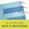 Pendaflex Divide It Up File Folders, Letter Size, Assorted Colors, 12/Pack (10773)(Size: 12 per pack (Pack of 12))