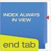 Pendaflex H10U13BL Reinforced End Tab Expansion Folder, Two Fasteners, Letter, Blue (Box of 50)(Letter (Pack of 5))