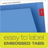 Pendaflex H10U13BL Reinforced End Tab Expansion Folder, Two Fasteners, Letter, Blue (Box of 50)(Letter (Pack of 5))