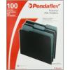 Pendaflex Interior File Folders, 1/3 Cut, Top Tab, Letter Size, Black 100 per Box (4210 1/3 BLA)(Letter Size (Pack of 5))