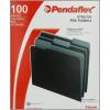 Pendaflex Interior File Folders, 1/3 Cut, Top Tab, Letter Size, Black 100 per Box (4210 1/3 BLA)(Letter Size (Pack of 5))