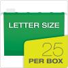 Pendaflex PFX42623 Ready-Tab Reinforced Hanging File Folders, Letter Size, Red, 5 Tab, 25/BX (42623)(Bright Green)