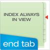 Pendaflex Pressboard End-Tab Classification Folders, Legal Size, 1 Divider, 2.5″ Expansion, Light Green, Straight Cut, 10/BX (23314)(Legal)