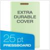 Pendaflex Pressboard End-Tab Classification Folders, Legal Size, 1 Divider, 2.5″ Expansion, Light Green, Straight Cut, 10/BX (23314)(Legal)