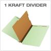 Pendaflex Pressboard End-Tab Classification Folders, Legal Size, 1 Divider, 2.5″ Expansion, Light Green, Straight Cut, 10/BX (23314)(Legal (Pack of 5))