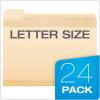Pendaflex Reinforced File Folders, Extra Durable, Poly Reinforced Edges, Manila, Letter Size, 1/2 Cut Tabs, 24 Per Pack (86221)(1/2 Cut Tabs)