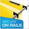 Pendaflex SureHook Reinforced Hanging Folders, Letter Size, Bright Green, 1/5 Cut, 20/BX (6152 1/5 BGR)(Yellow)