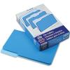 Pendaflex Two-Tone Color File Folders, Legal Size, Blue, 1/3 Cut, 100/BX (153 1/3 BLU)(Blue)