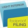 Pendaflex Two-Tone Color File Folders, Letter Size, Blue, Straight Cut, 100/BX (152 BLU)(Letter Size (Pack of 5))