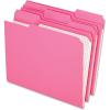 Pendaflex Color File Folders with Interior Grid, Letter Size, Yellow, 1/3 Cut, 100/BX (R152 1/3 YEL)(Pink)