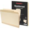 Pendaflex Reinforced File Folders, Extra Durable, Poly Reinforced Edges, Manila, Letter Size, 1/2 Cut Tabs, 24 Per Pack (86221)(1/2 Cut Tabs)