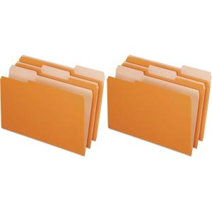 Pendaflex 435013BLU Interior File Folders, 1/3 Cut Top Tab, Legal, Blue (Box of 100)(Orange)