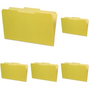 Pendaflex 435013BLU Interior File Folders, 1/3 Cut Top Tab, Legal, Blue (Box of 100)(Yellow)