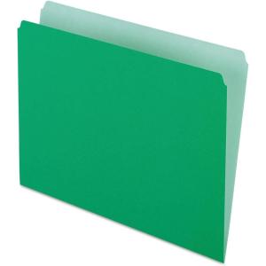 Pendaflex Color File Folders with Interior Grid, Letter Size, Blue, Straight Cut, 100/BX (R152 BLU)(Bright Green)