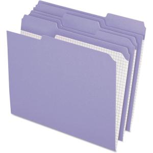Pendaflex Color File Folders with Interior Grid, Letter Size, Yellow, 1/3 Cut, 100/BX (R152 1/3 YEL)(LV)