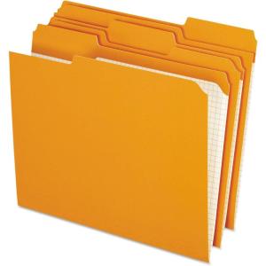 Pendaflex Color File Folders with Interior Grid, Letter Size, Yellow, 1/3 Cut, 100/BX (R152 1/3 YEL)(Oe)