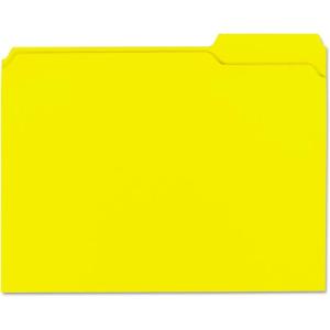 Pendaflex Color File Folders with Interior Grid, Letter Size, Yellow, 1/3 Cut, 100/BX (R152 1/3 YEL)(Yellow)