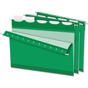 Pendaflex PFX42623 Ready-Tab Reinforced Hanging File Folders, Letter Size, Red, 5 Tab, 25/BX (42623)(Bright Green)