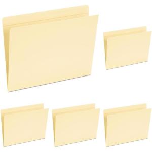 Pendaflex Pocket Folders, Straight Cut, Top Tab, Letter, Manila, 50 Per Box,(16651)(Letter (Pack of 5))