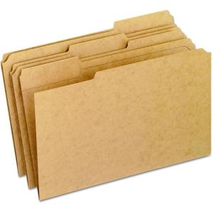 Pendaflex RK15313 Two-Ply Dark Kraft File Folders, 1/3 Cut Top Tab, Legal, Brown (Box of 100)(Legal)