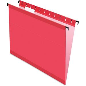 Pendaflex SureHook Reinforced Hanging Folders, Letter Size, Bright Green, 1/5 Cut, 20/BX (6152 1/5 BGR)(Red)