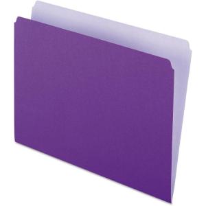 Pendaflex Two-Tone Color File Folders, Letter Size, Lavender, Straight Cut, 100/BX (152 LAV)(Letter)