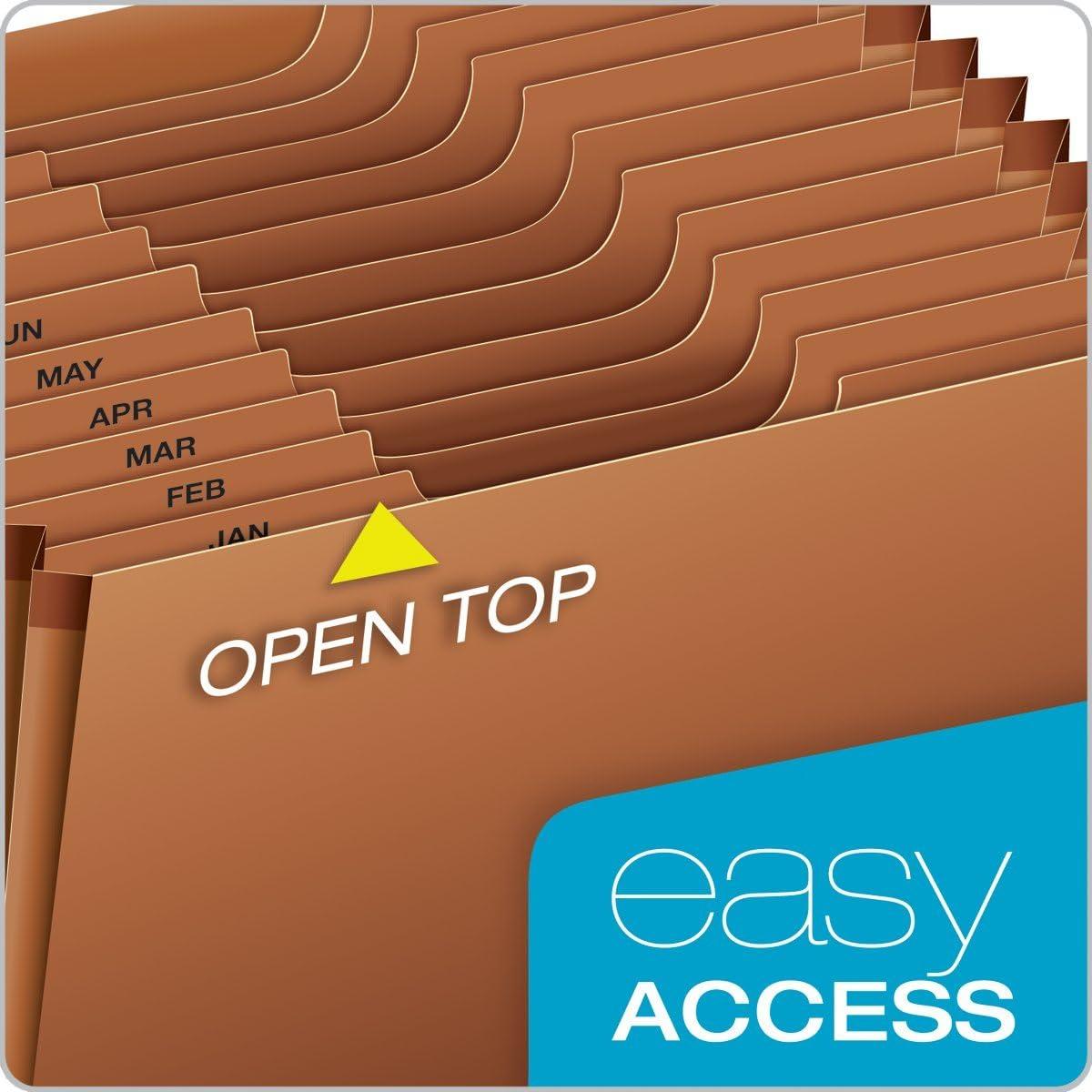image:imageGlobe Weis GlobeWeisPendaflex Heavy Duty 12Pocket Expanding File Monthly Index Legal Size Brown R219MHDPack of 5