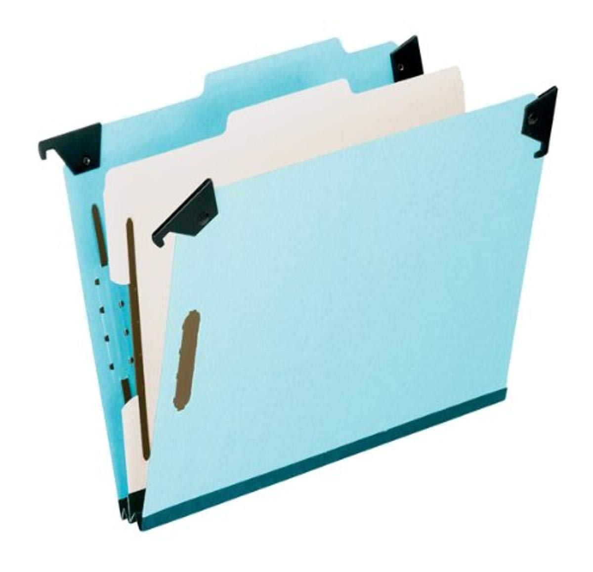 image:imagePendaflex 59251 Pressboard Hanging ClassiFolder 1 Divider4Sections Letter 25 Tab Blue