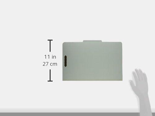 image:imagePendaflex Pressboard Classification File Folders 2 Dividers 2 Embedded Fasteners 25 Tab Cut Legal Size Light Green Box of 10 17176EEPack of 5