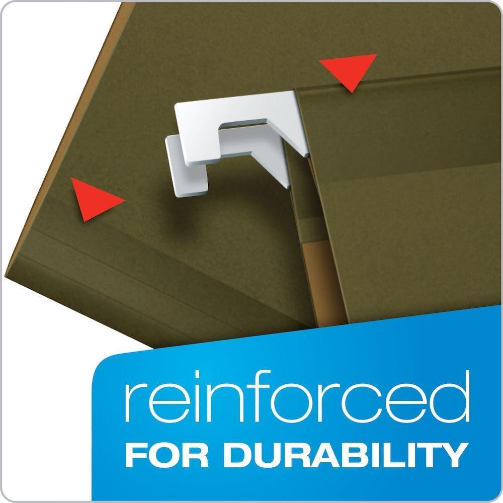 image:imagePendaflex ReadyTab Reinforced Hanging File Folders Legal Size Standard Green 6 Tab 25BX 42591Legal