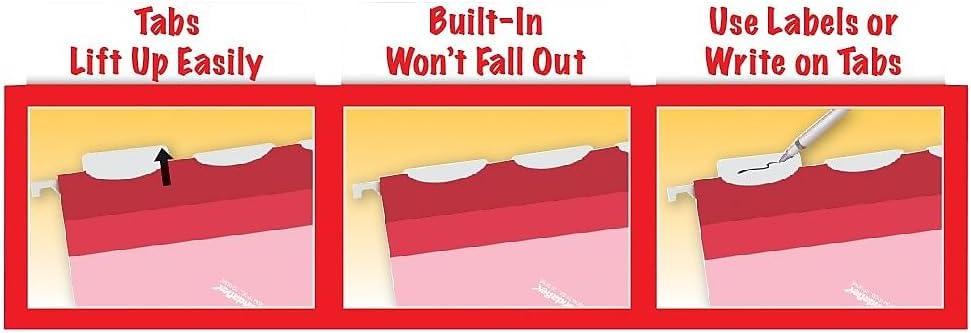 image:imagePendaflex ReadyTab Reinforced Hanging File Folders Legal Size Standard Green 6 Tab 25BX 42591Letter
