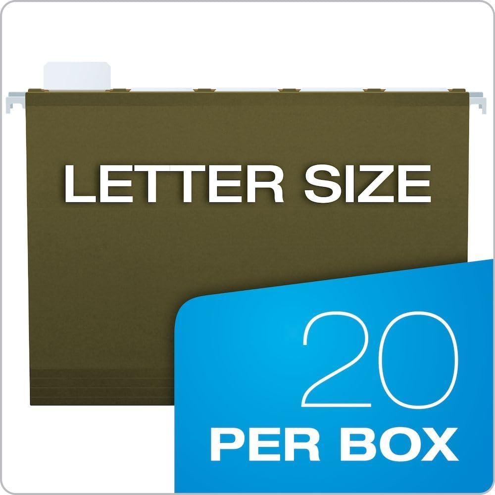 image:imagePendaflex ReadyTab Reinforced Hanging File Folders Legal Size Standard Green 6 Tab 25BX 42591Letter Pack of 10