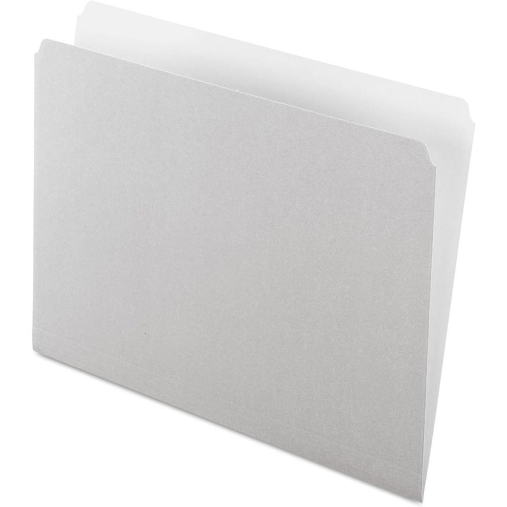 image:imagePendaflex 152GRA Colored File Folders Straight Cut Top Tab Letter GrayLight Gray Box of 100Letter