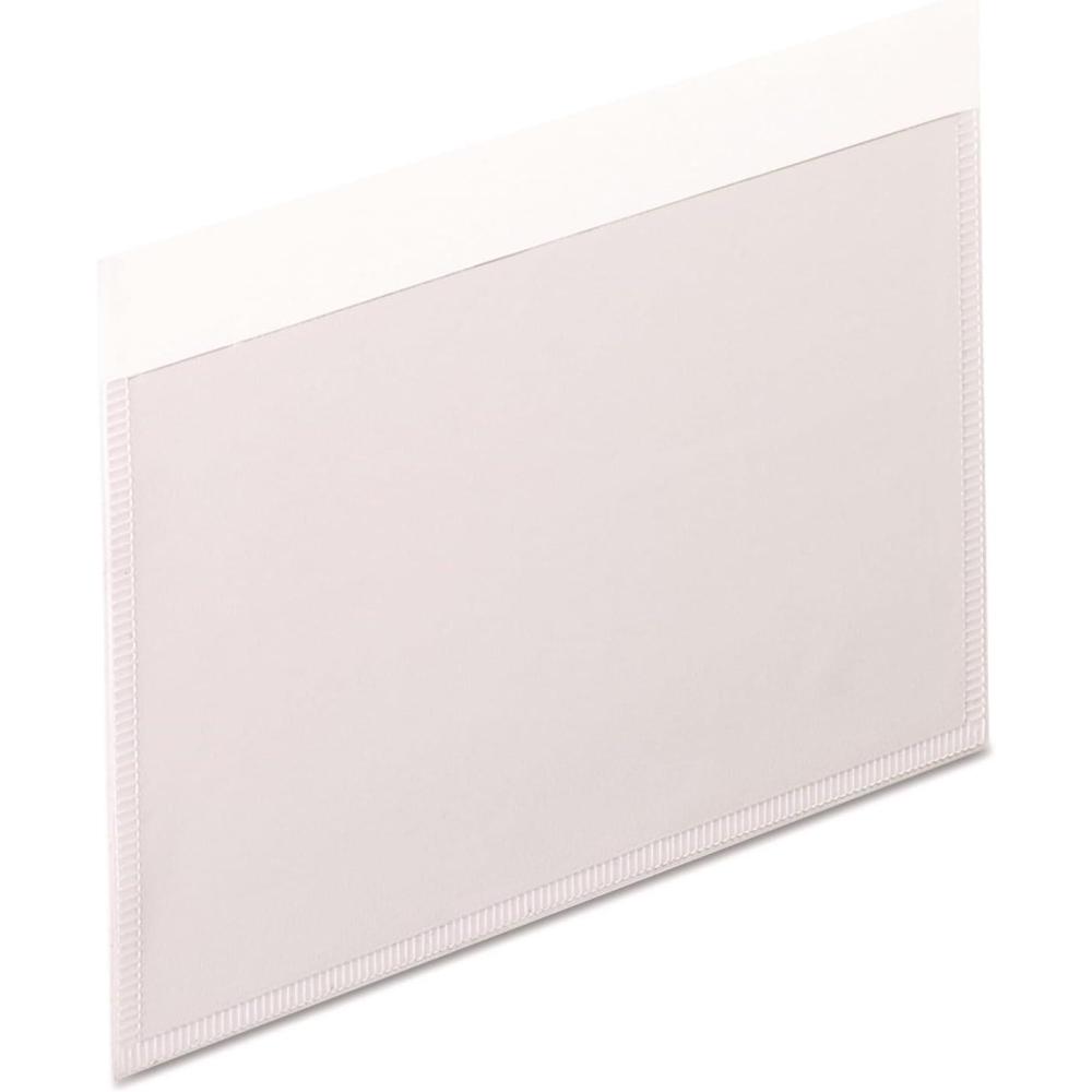 image:imagePendaflex 99375 SelfAdhesive Vinyl Pockets Clear FrontWhite Backing 3w x 5h 100box