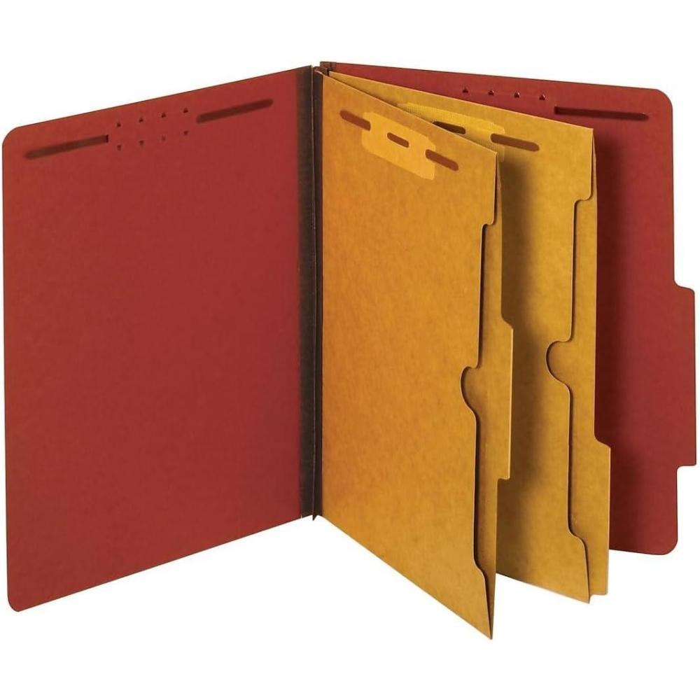image:imagePendaflex Classification Folders Standard 2 Pocket Dividers Embedded Fasteners 25 Cut Tab Dark Green Letter Size 10BX 24083PRed