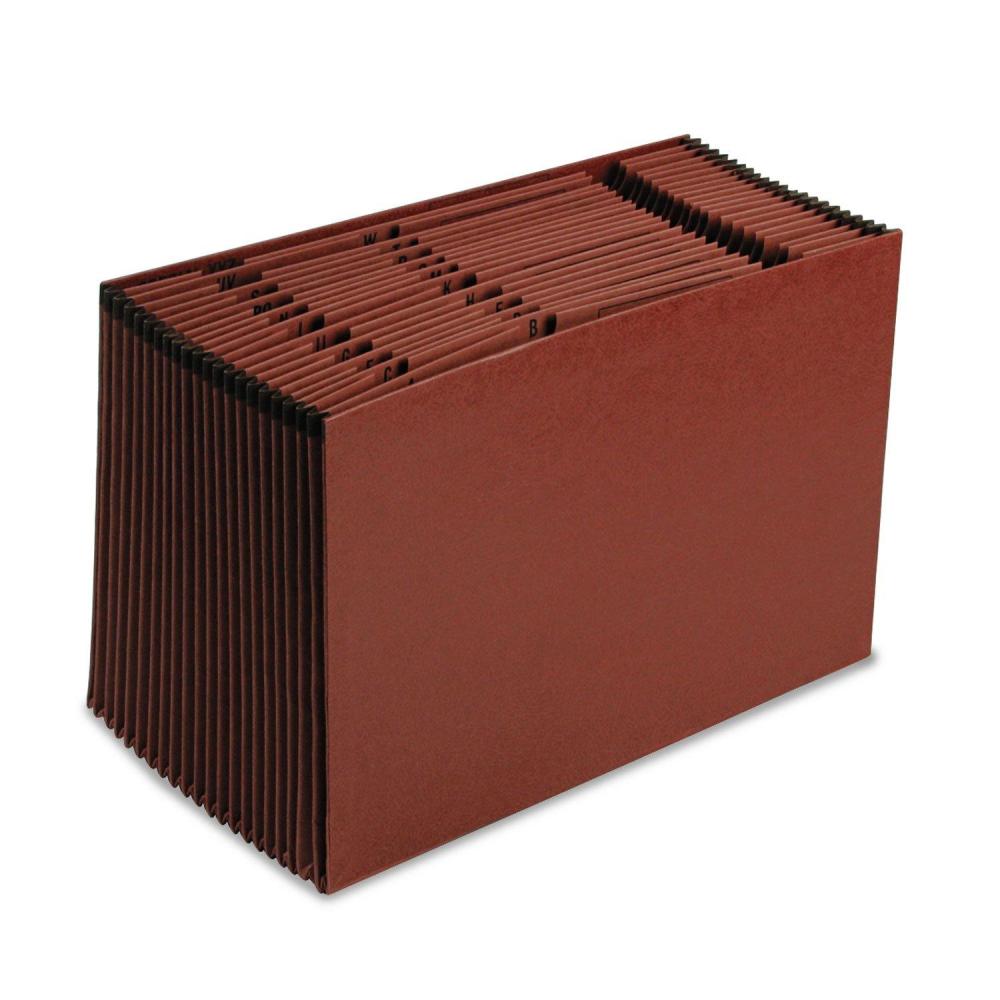 image:imagePendaflex ER19A Earthwise LeatherLook Expanding File Open Top AZ Index 15 x 10 Red