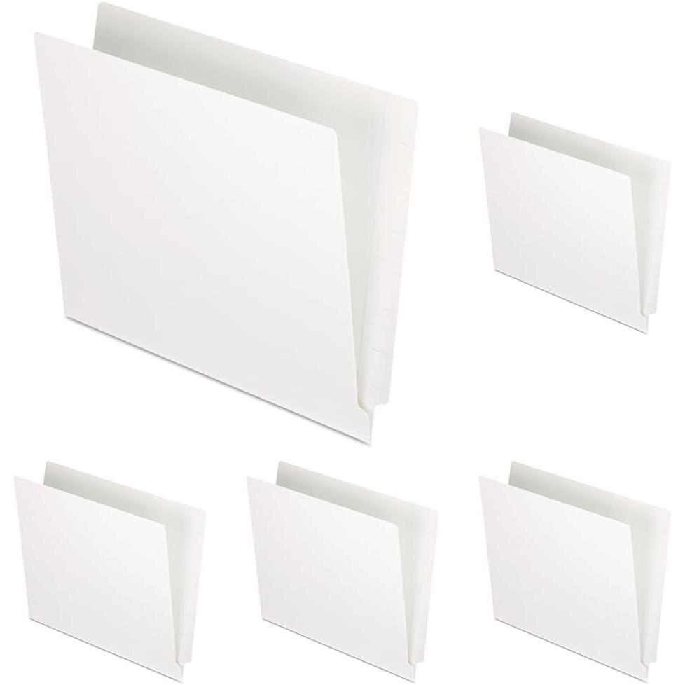 image:imagePendaflex H110DW Reinforced 2Ply Folders Straight Cut End Tab Letter Size WE 100 per Box WhiteWhite