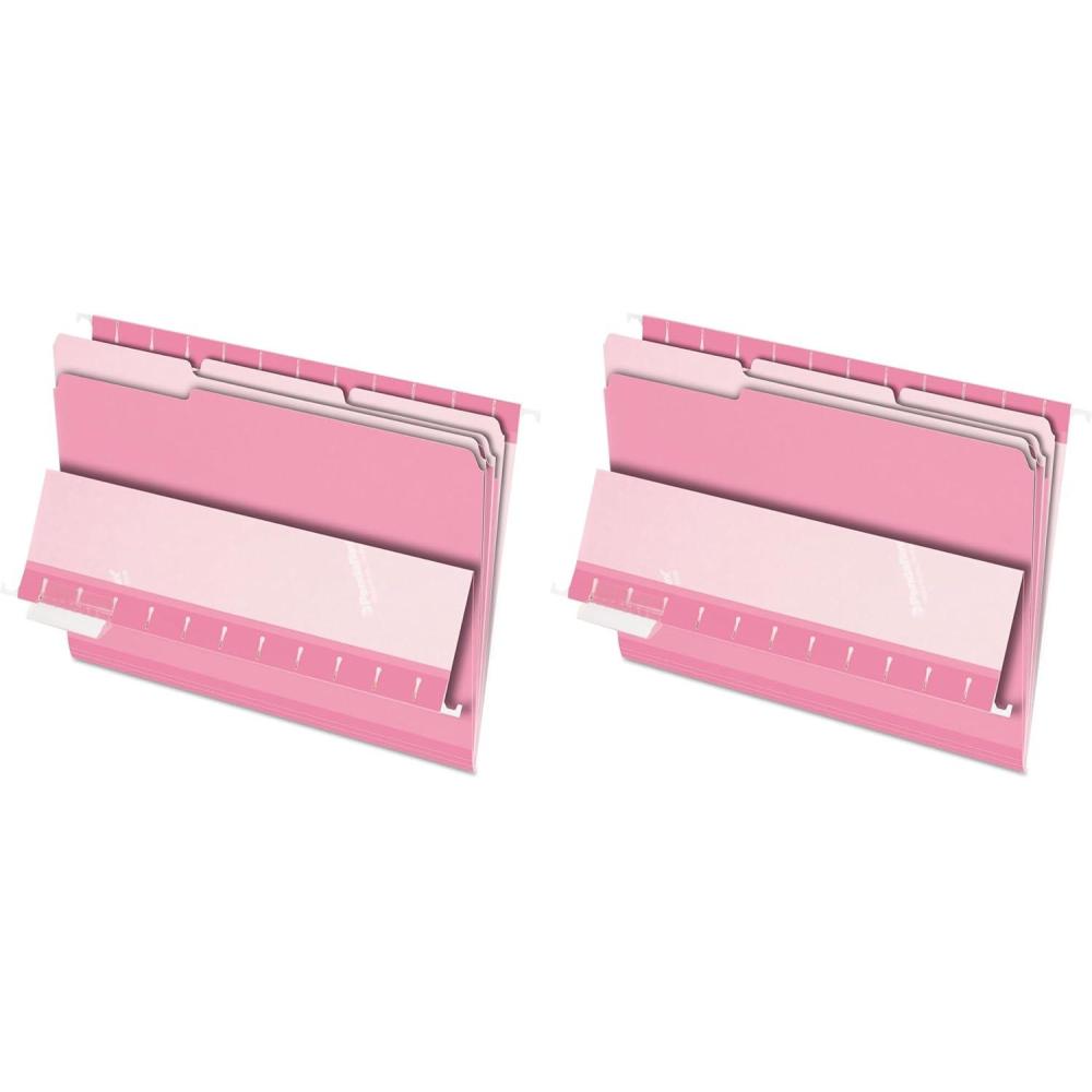 image:imagePendaflex Interior File Folders 13 Cut Top Tab Letter Size Pink 100 per Box 4210 13 PINPink