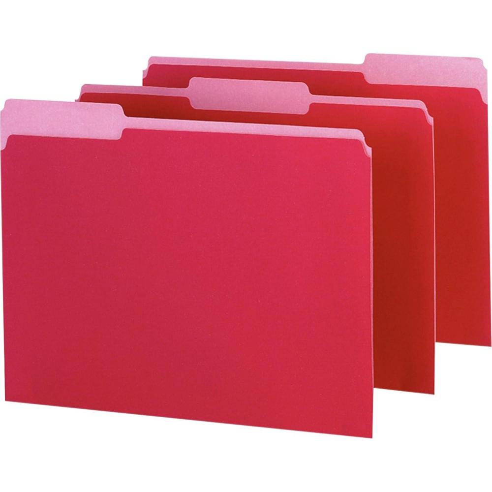 image:imagePendaflex Interior File Folders 13 Cut Top Tab Letter Size Pink 100 per Box 4210 13 PINRed