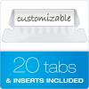 EarthWise by Pendaflex 100% Recycled Hanging Folders, Letter Size, 1/5 Cut, Natural, 25 per Box (74542)(Assorted Colors)