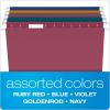 EarthWise by Pendaflex 100% Recycled Hanging Folders, Letter Size, 1/5 Cut, Natural, 25 per Box (74542)(Assorted Colors)