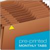 Globe Weis Globe-Weis/Pendaflex Heavy Duty 12-Pocket Expanding File, Monthly Index, Legal Size, Brown, (R219MHD)((Pack of 5))