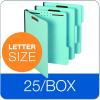 Globe Weis Pendaflex Pressboard Fastener Folders, Letter Size, Light Blue, 2″ Expansion, 1/3 Cut, 25/BX (61542)(Letter)