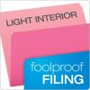 Pendaflex 152PIN Colored File Folders, Straight Cut, Top Tab, Letter, Pink/Light Pink, Box of 100(Letter (Pack of 5))