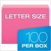 Pendaflex 152PIN Colored File Folders, Straight Cut, Top Tab, Letter, Pink/Light Pink, Box of 100(Letter (Pack of 5))