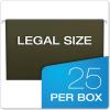 Pendaflex 81620EE Recycled Hanging Folders, Legal Size, Standard Green, 25/BX (81620)(Legal)