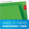 Pendaflex Color End Tab Folders, Full Tab, Letter Size, Green, 100 per Box (H110DGR)