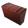 Pendaflex ER19A Earthwise Leather-Look Expanding File, Open Top, A-Z Index, 15 x 10 Red