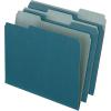 Pendaflex Earthwise 100% Recycled File Folders, 1/3 Cut, Top Tab, Letter Size, Natural, 100 per Box (04342)(Blue)
