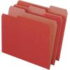 Pendaflex Earthwise 100% Recycled File Folders, 1/3 Cut, Top Tab, Letter Size, Natural, 100 per Box (04342)(Red)